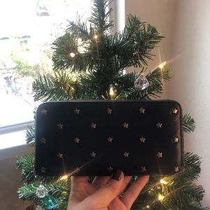 Fossil Leather Star Wallet - Black